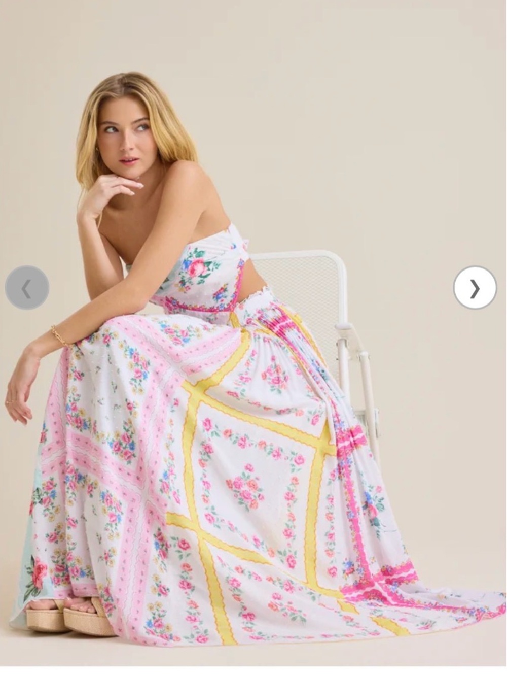 Altar’d State Gretta Floral Maxi Skirt NWT XS Boho Romantic - Picture 4 of 11